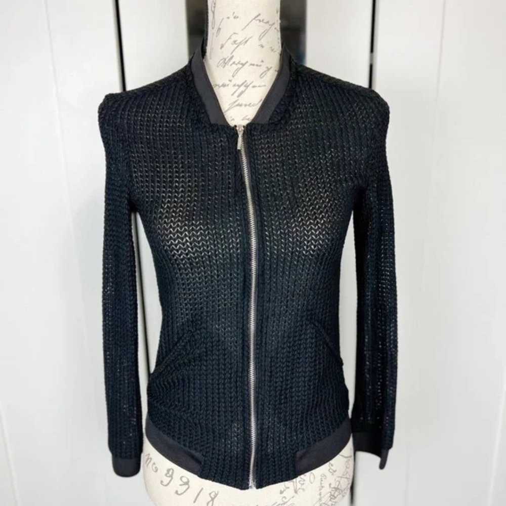 Zara Basic Collection Meshed Bomber Jacket/ Sweat… - image 1